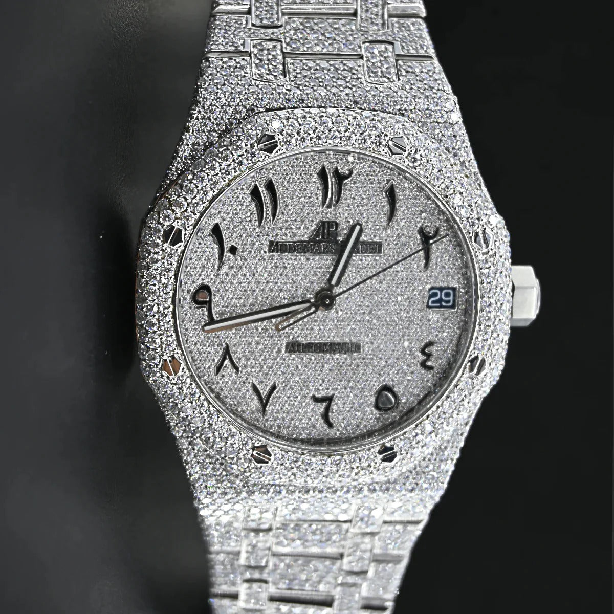 Automatic Movement Iced Out AP Luxury Watch Gift for Him Birthday