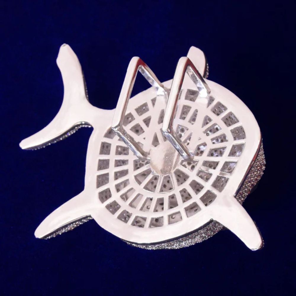 Lab Grown Diamond Round Cut Shark Face Hip Hop Pendant