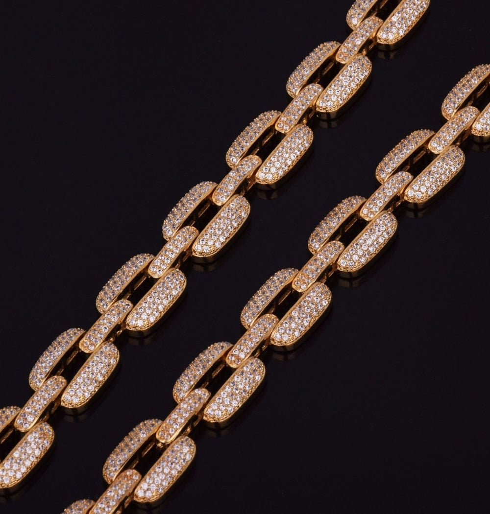 Men's Wear O link Pave Set Moissanite Cuban Hip Hop Bracelet