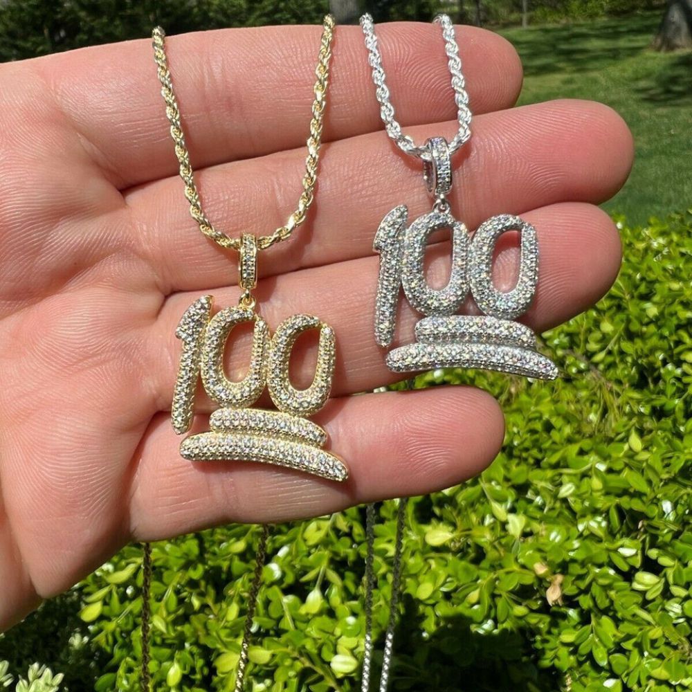 100 Emoji Iced Out Moissanite Customized Hip Hop Pendant