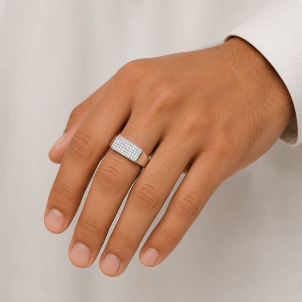 Round Cut Pave Set Lab Grown Diamond Engagement Ring
