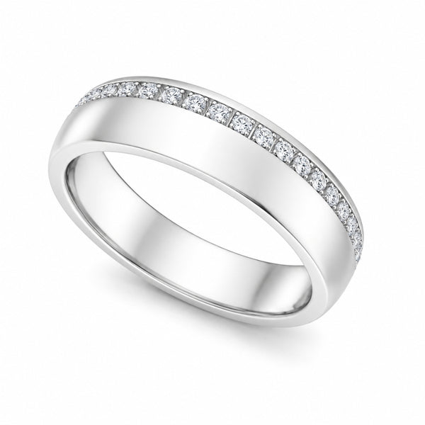 Round Cut Pave Set Lab Grown Diamond Promise Band