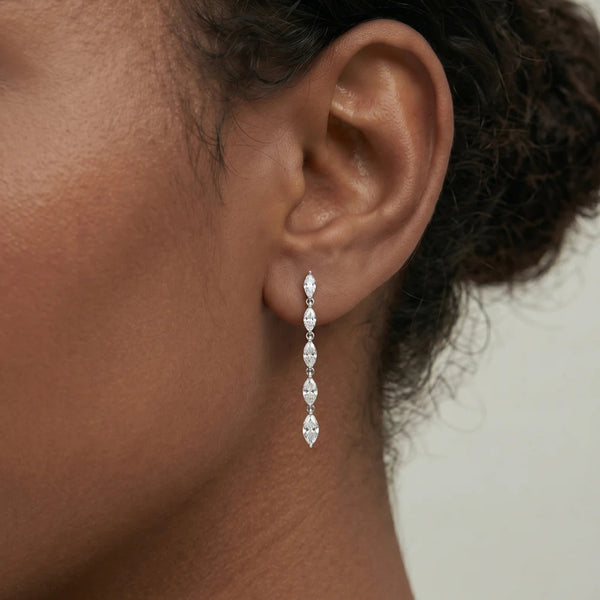VVS1 Moissanite Marquise Cut Drop Dangle Earrings For Her