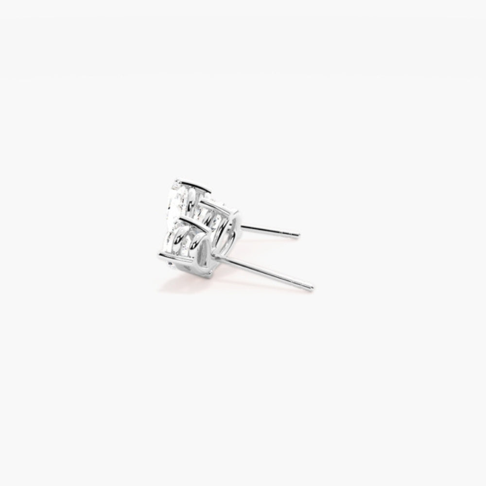 Pear Cut Moissanite Two Stone Stud Earring