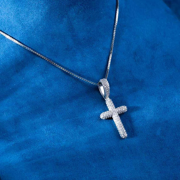 Moissanite Iced Out Unisex Cross Pendant