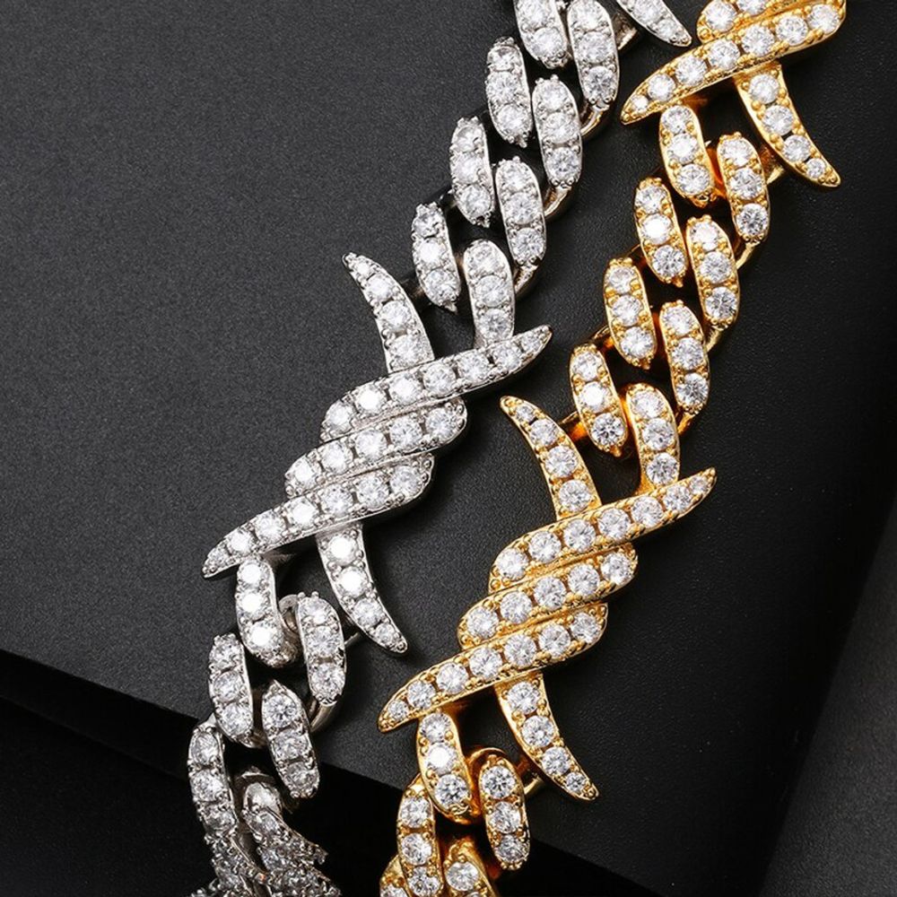 Men's Wear Round Cut Lab Grown Diamond Iced Out Chain