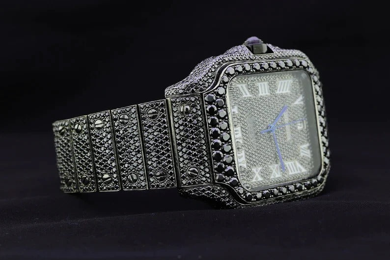 Iced Out Moissanite Diamond Casual Men's Watch