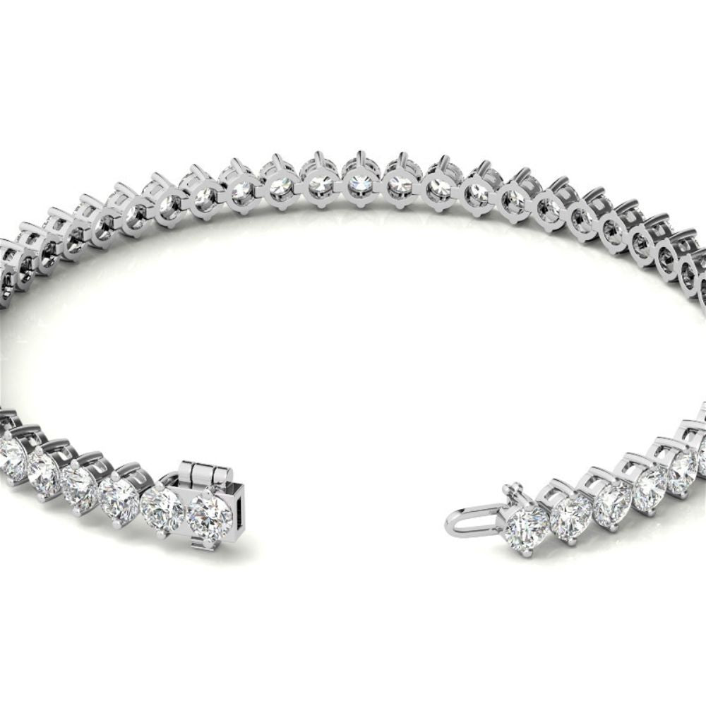 Women's Wear Round Cut Moissanite Tennis Bracelet