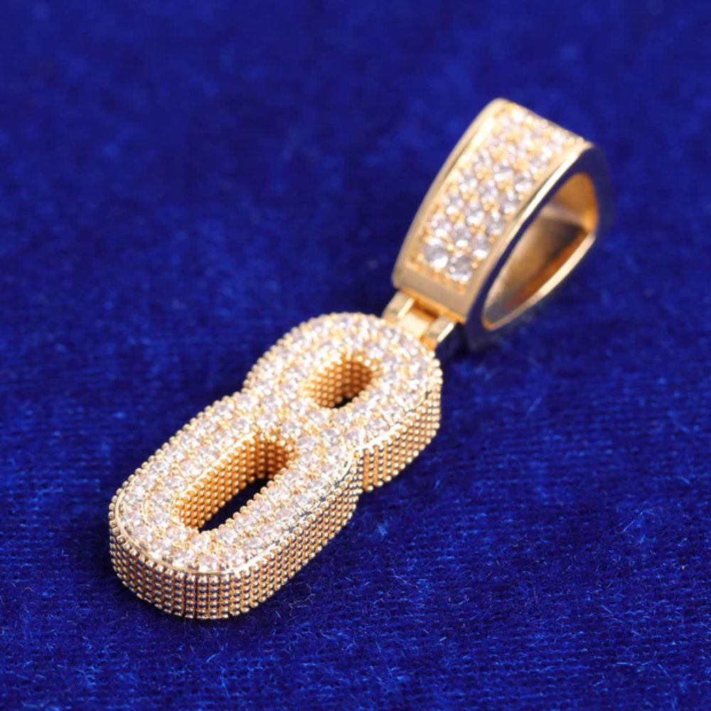 Lab Grown Diamond Round Cut Flooded Iced Pendant For Men