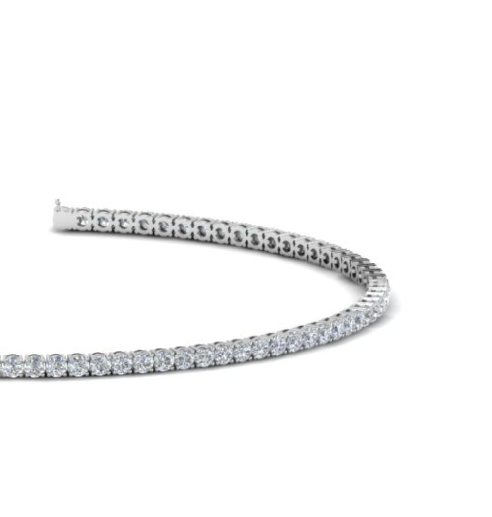 Round Cut Moissanite Women's Tennis Bracelet