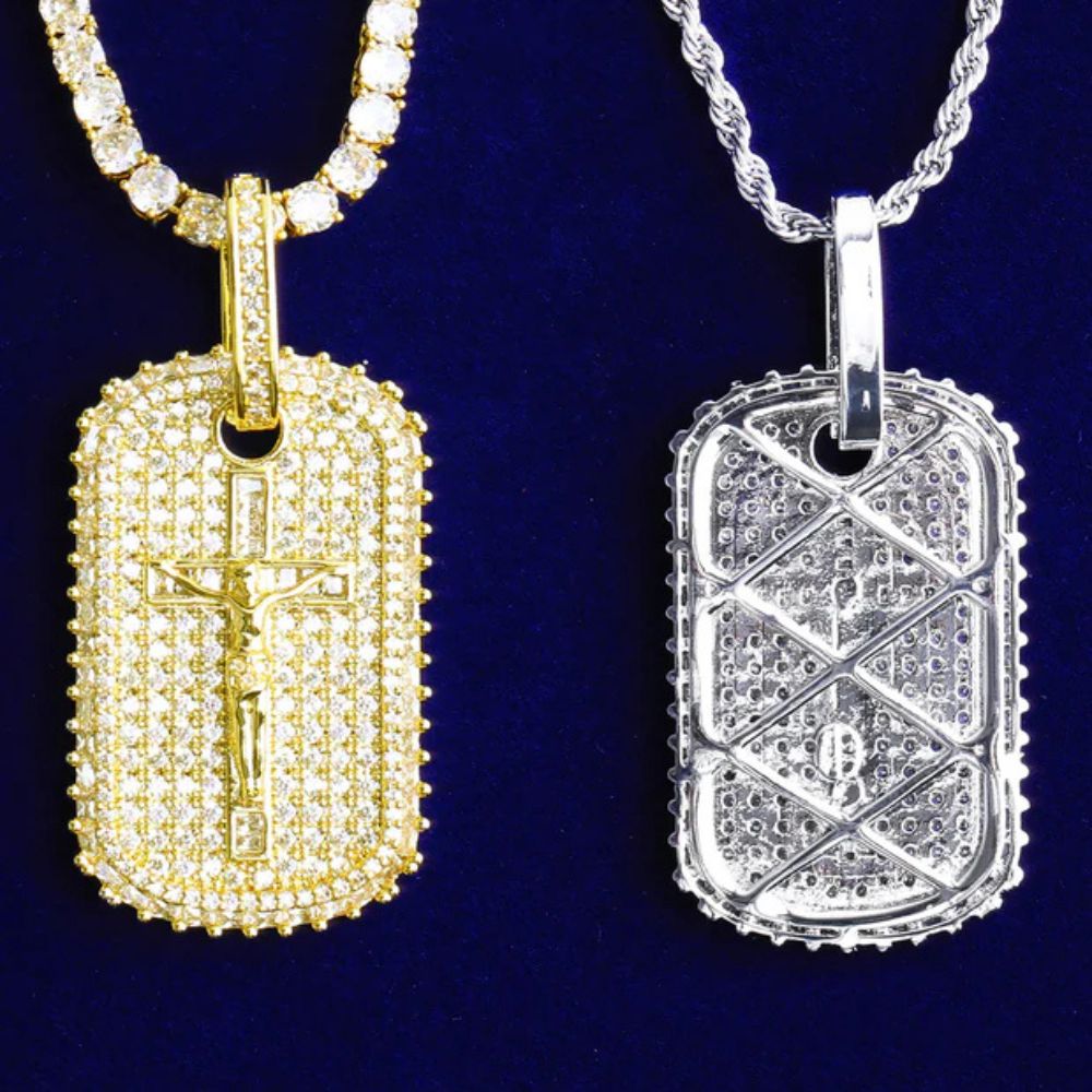 Lab Grown Diamond Round Cut Iced Out Pendant For Men