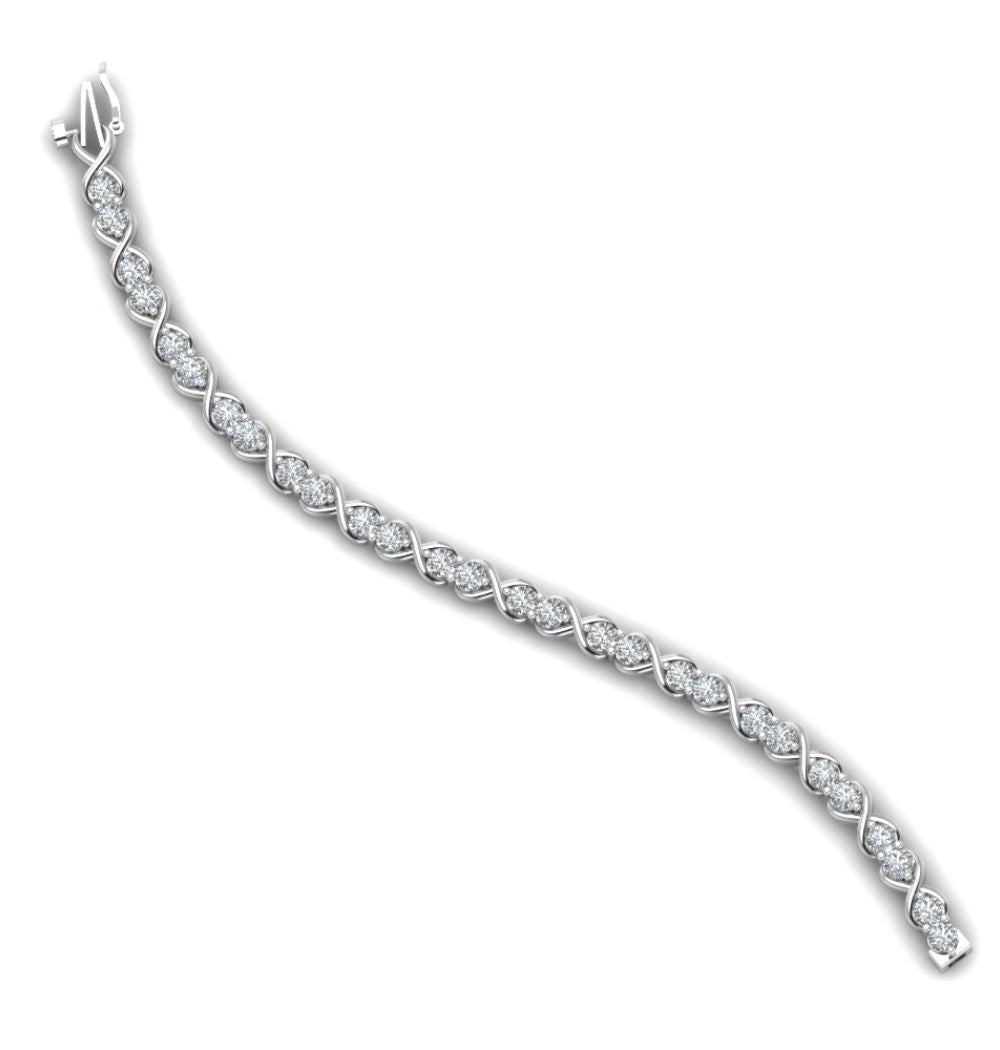 Round Cut Moissanite Classic Women's Tennis Bracelet