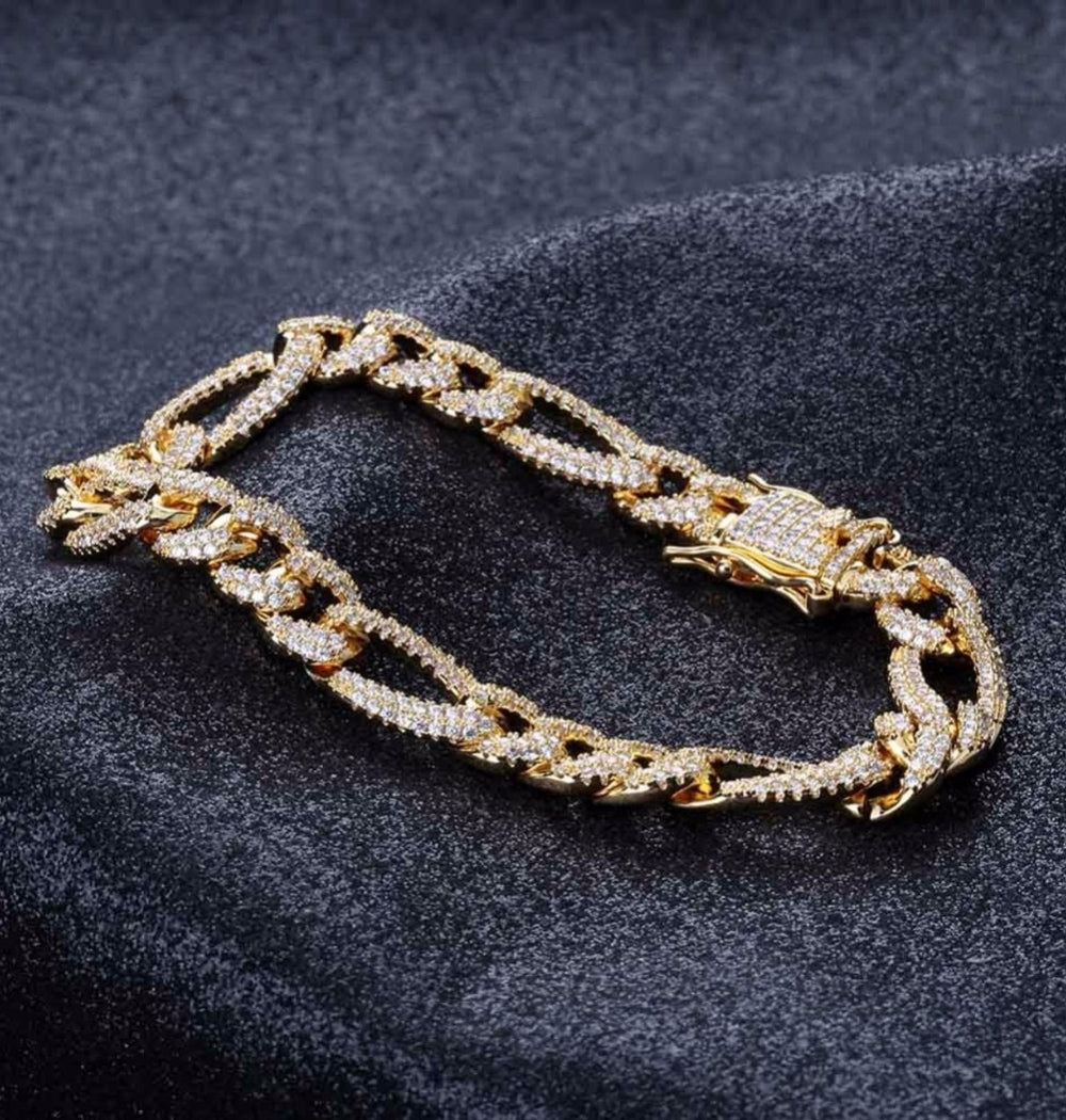 Round Cut VVS1 Moissanite Iced Out Hip Hop Bracelet