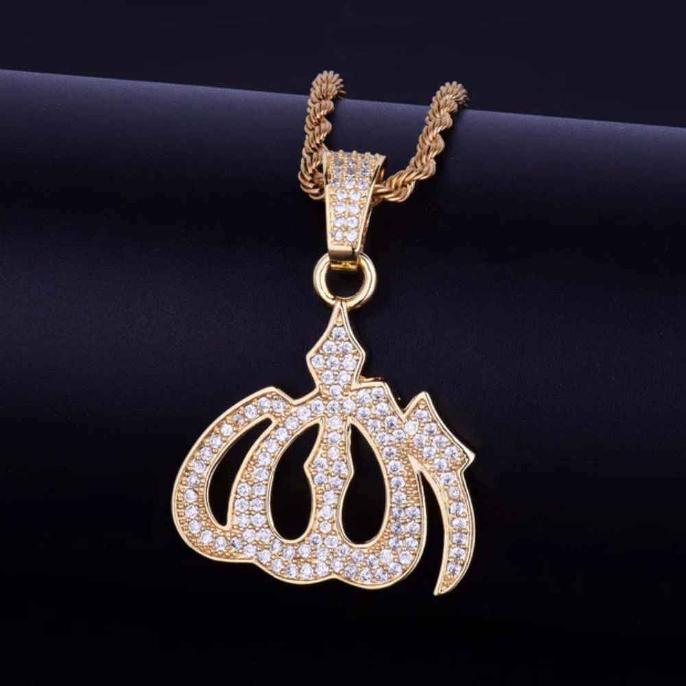 Lab Grown Diamond Round Cut Micro Pave Pendant For Men