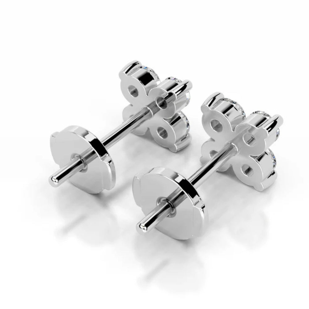 VVS1 Moissanite Round Cut Women Stud Earring
