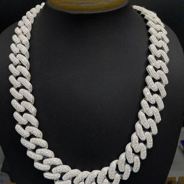 Round Cut Lab Grown Diamond Cuban Link Hip Hop Chain