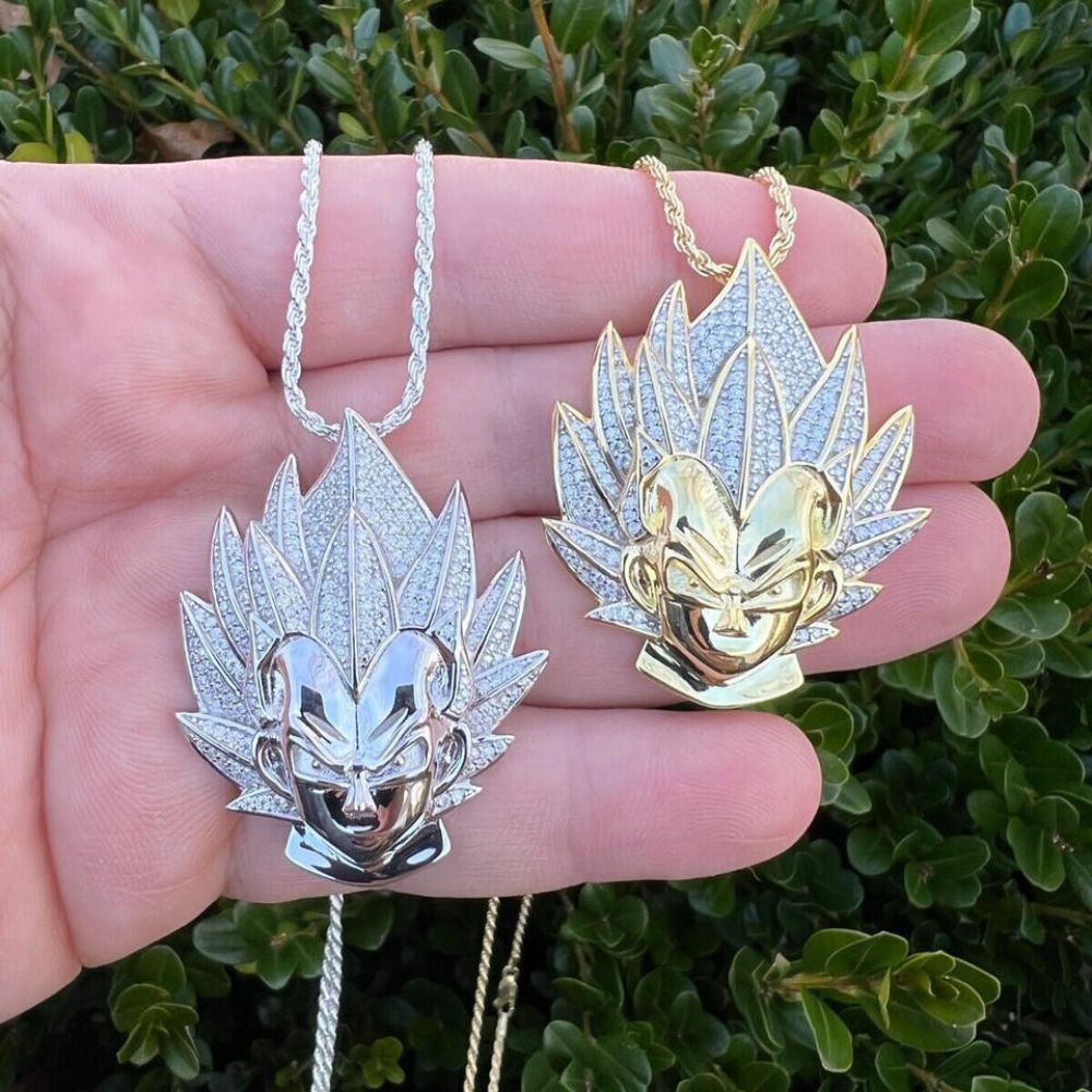 Moissanite Goku Face Iced Out Hip Hop Pendant