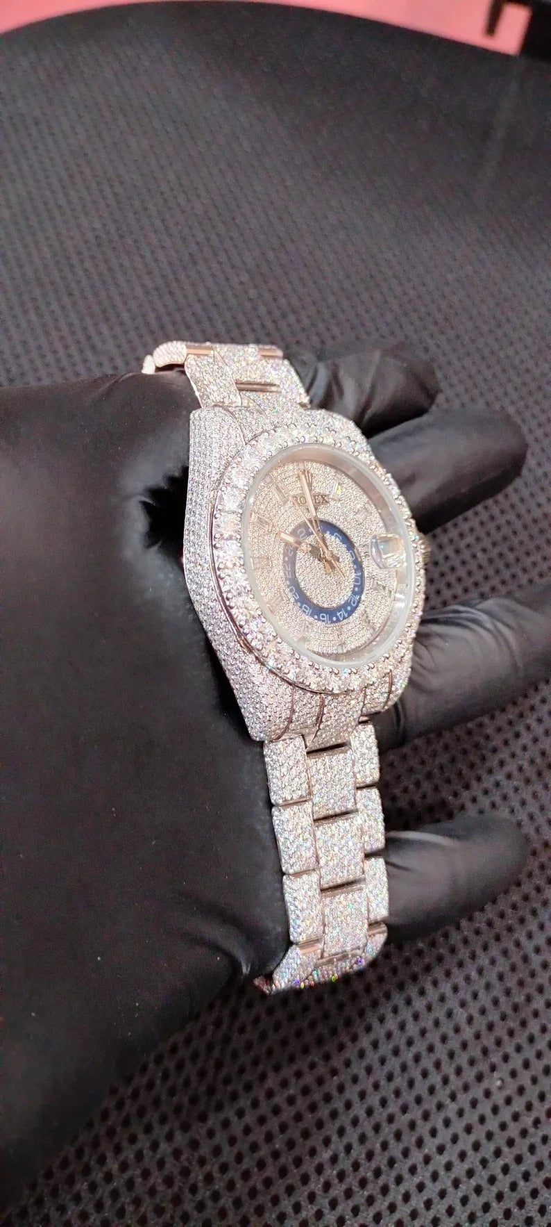 Rolex Datejust Watch for Him Hip Hop Luxury Iced Out Watch