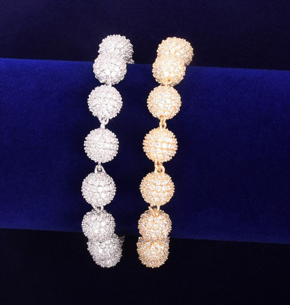 Round Brilliant Cut Moissanite Men's Hip Hop Bracelet