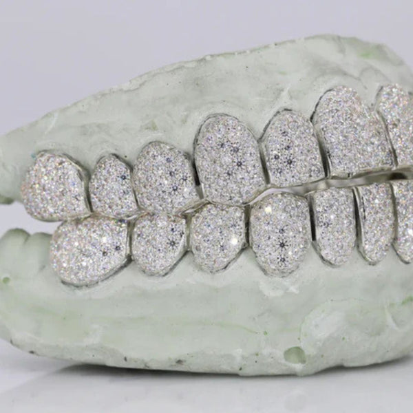 12 On 12 Iced Out Moissanite Grillz For Him