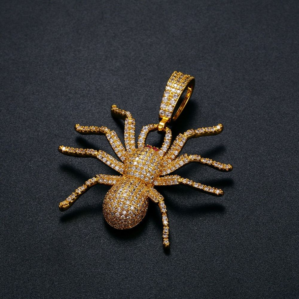 Iced Out Moissanite Spider Hip Hop Pendant