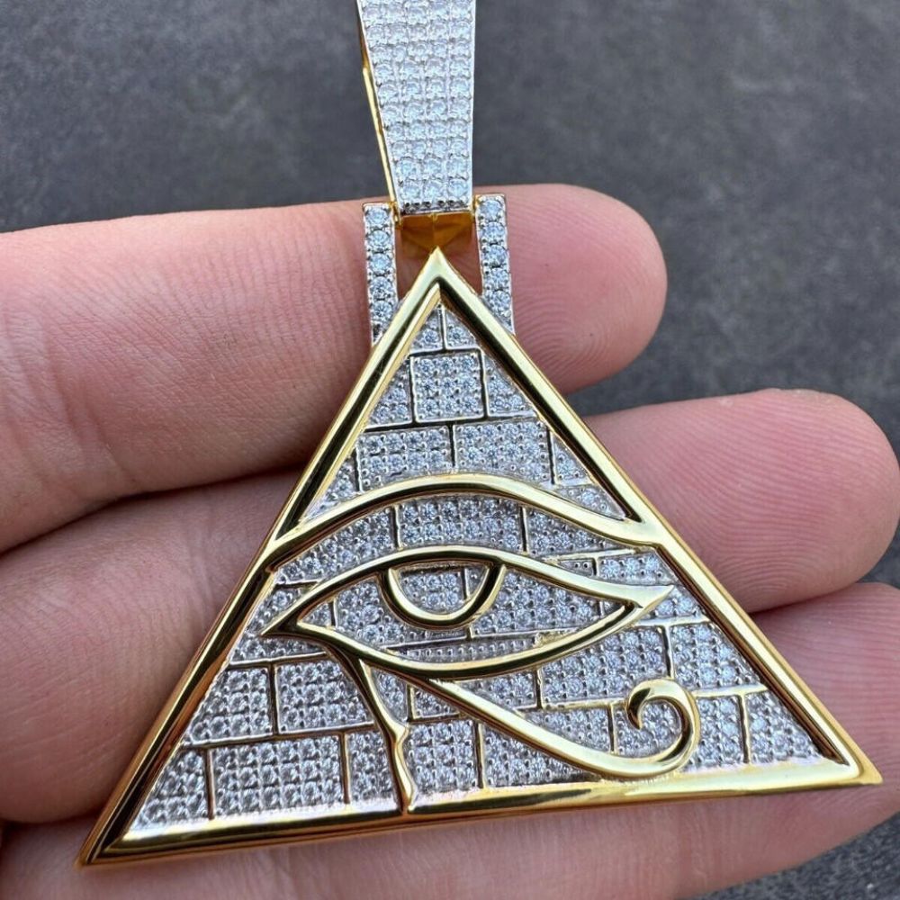 Iced Out Moissanite Diamond Evil Eye hip Hop Pendant