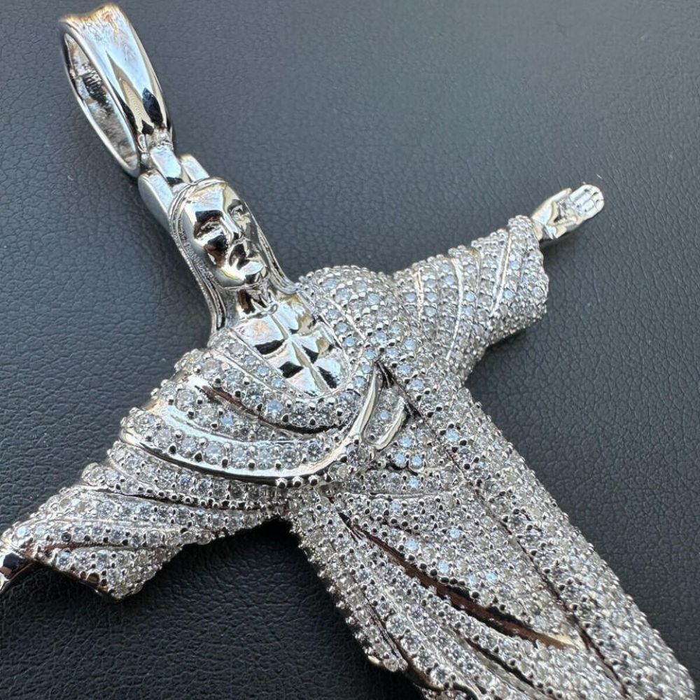 Moissanite Iced Out Christ The Redeemer Hip Hop Pendant