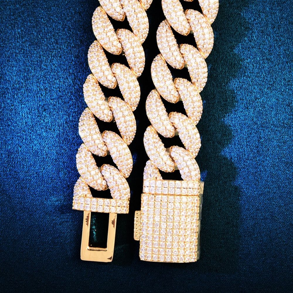 Lab Grown Diamond Round Cut Flooded Iced Out Chain