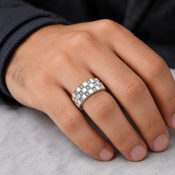 Round Cut Lab Grown Diamond Prong Setting Wedding Band