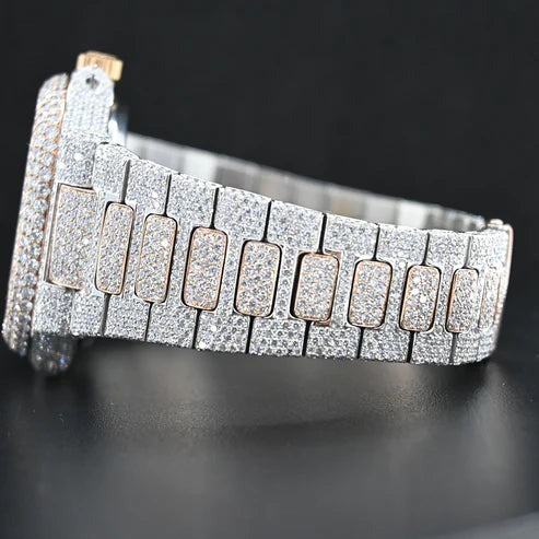 Fully Iced Out Skeleton Patek Hip Hop Luxury Diamond Watches For Gifts