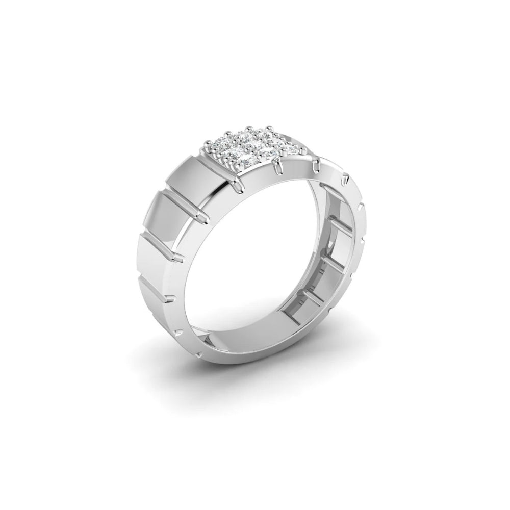 Round Cut Lab Grown Diamond Pave Set Classic Engagement Ring