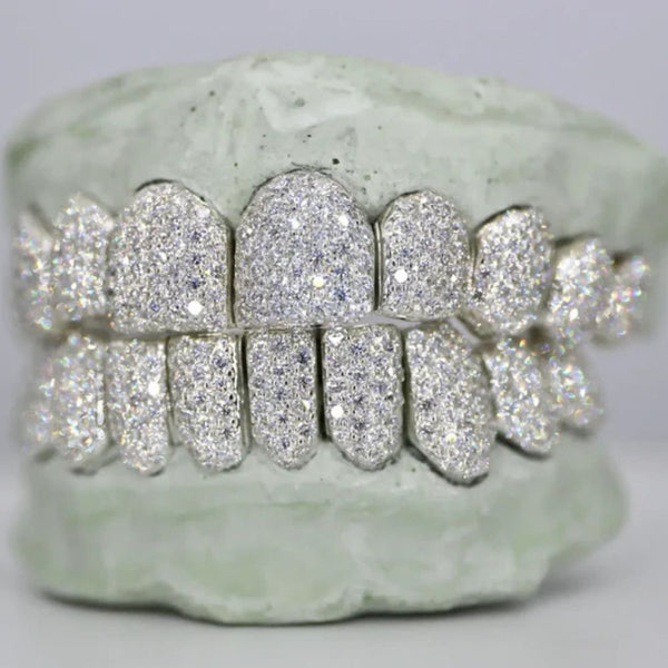 10 On 10 Moissanite Fuuly Iced Out Hip Hop Grillz