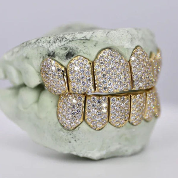 Moissanite 6 On 6 Iced Out Hip Hop Grillz