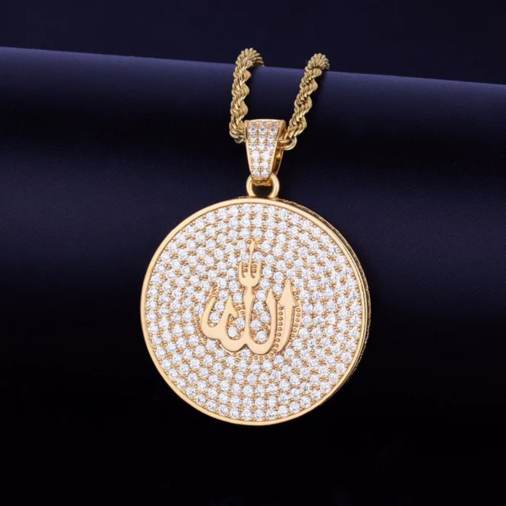 Round Cut Lab Grown Diamond Spiritual Hip Hop Pendant