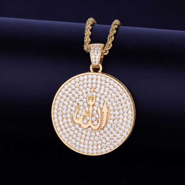 Round Cut Lab Grown Diamond Spiritual Hip Hop Pendant