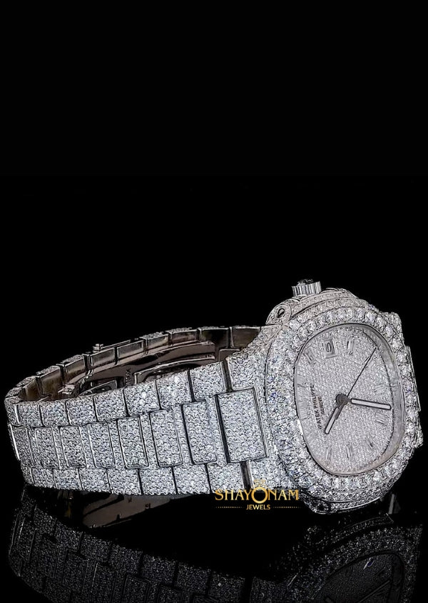 VVS1 Moissanite Diamond Iced Out Luxury Wrist Watch For Him