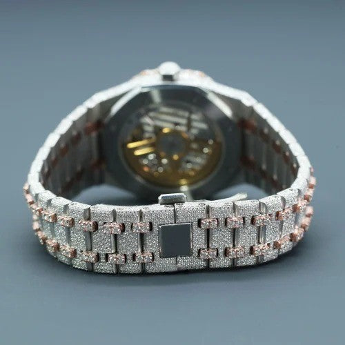 Stainless Steel Iced Out Moissanite Celebrity Watch