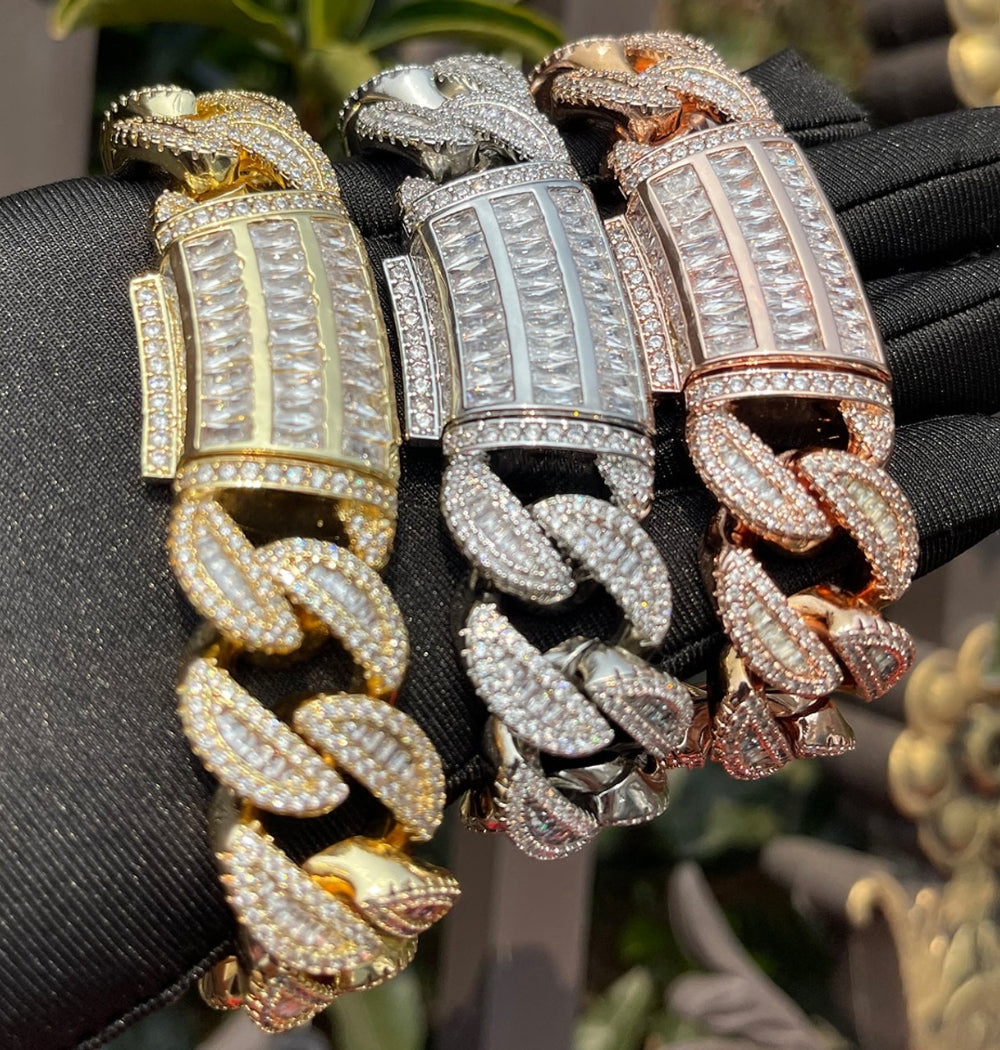 Colorless Moissanite Miami Iced Out Luxury Hip Hop Bracelet