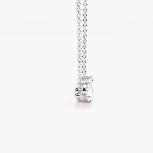 Pear Cut Moissanite Two Stone Pendant