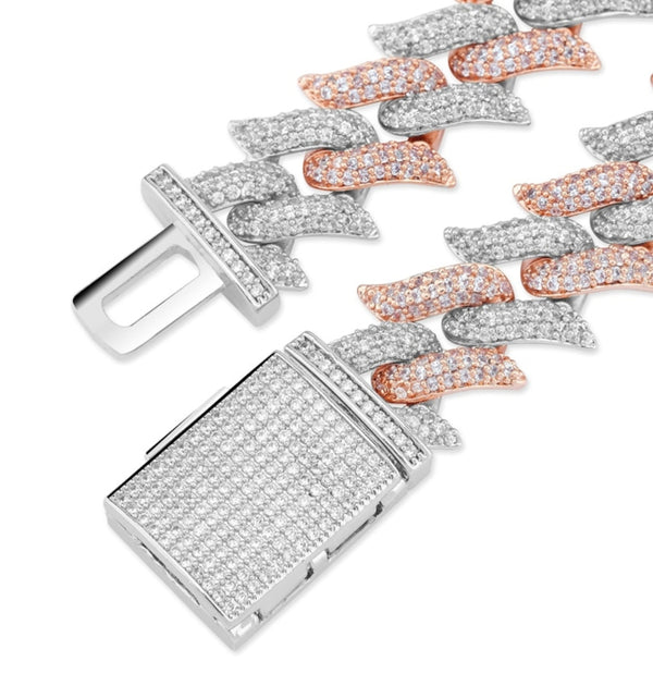 Round Cut Flooded Ice Men's Hip Hop Bracelet