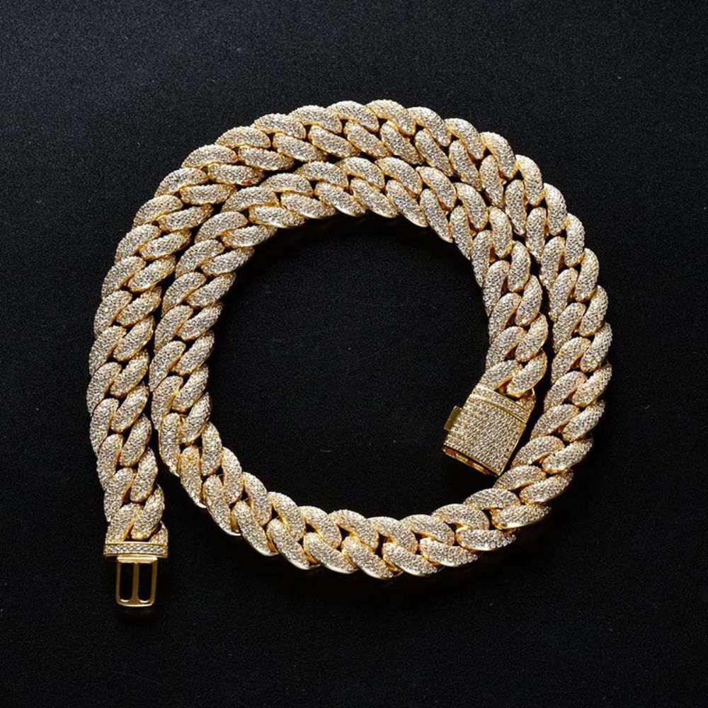 Round Cut Moissanite Iced Out Men's Chain For Birthday Gift