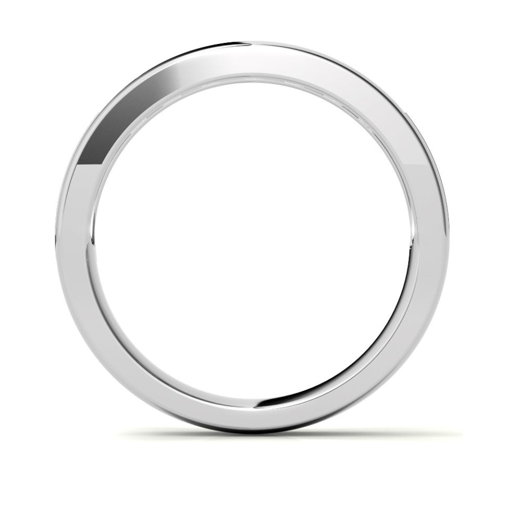 Princess Cut Channel Set Lab Grown Diamond Wedding Band