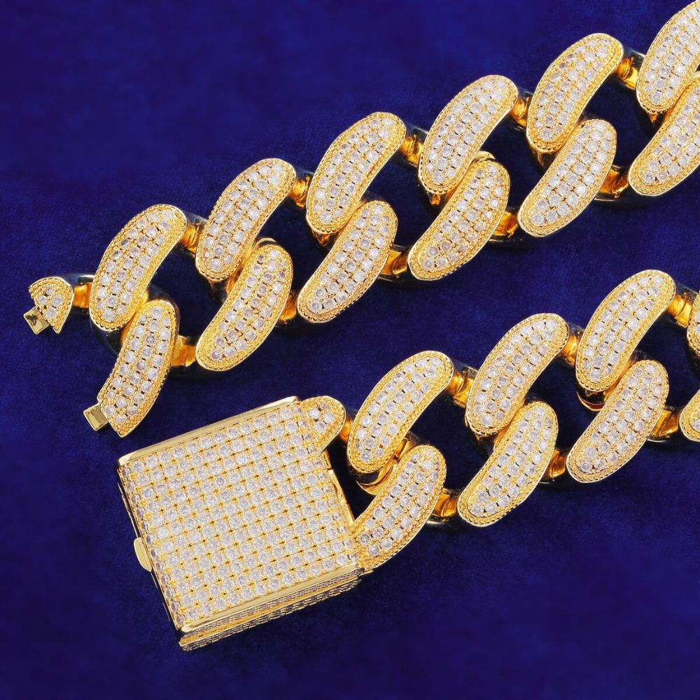 Round Cut Lab Grown Diamond Iced Out Cuban Chain