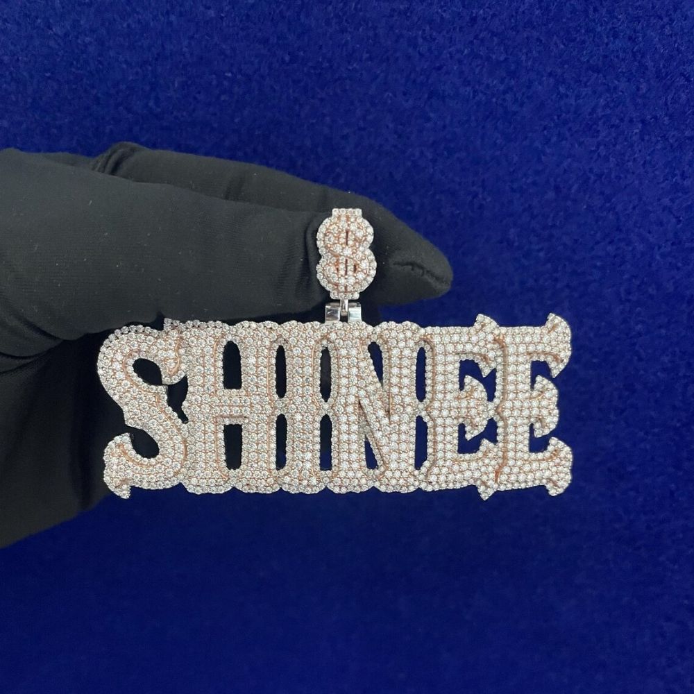 Iced Out Moissanite Custom Name Hip Hop Pendant