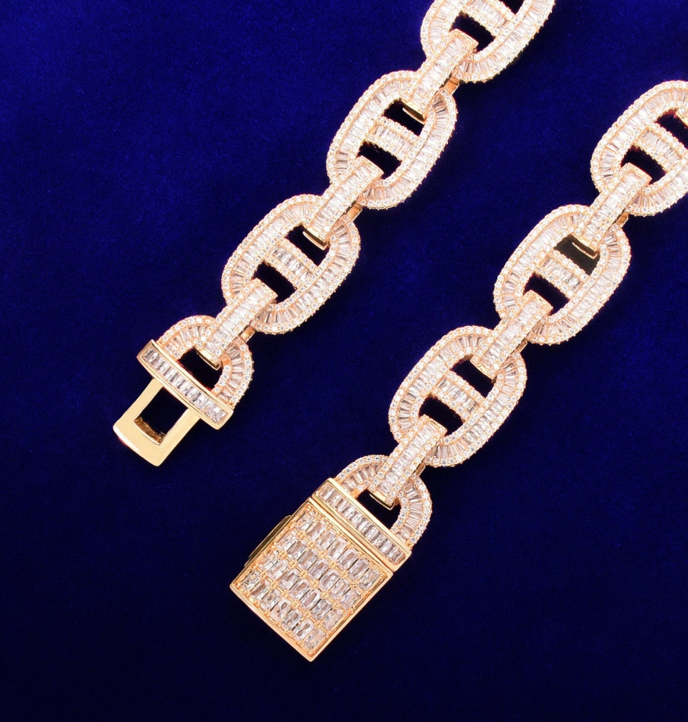 Colorless Moissanite Iced Out Hip Hop Bracelet For Men
