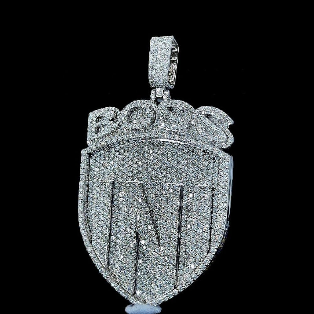 Iced Out Moissanite Diamond Boss Hip Hop Pendant