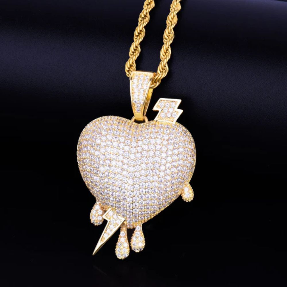 Lab Grown Diamond Round Cut Iced Out Hip Hop Pendant