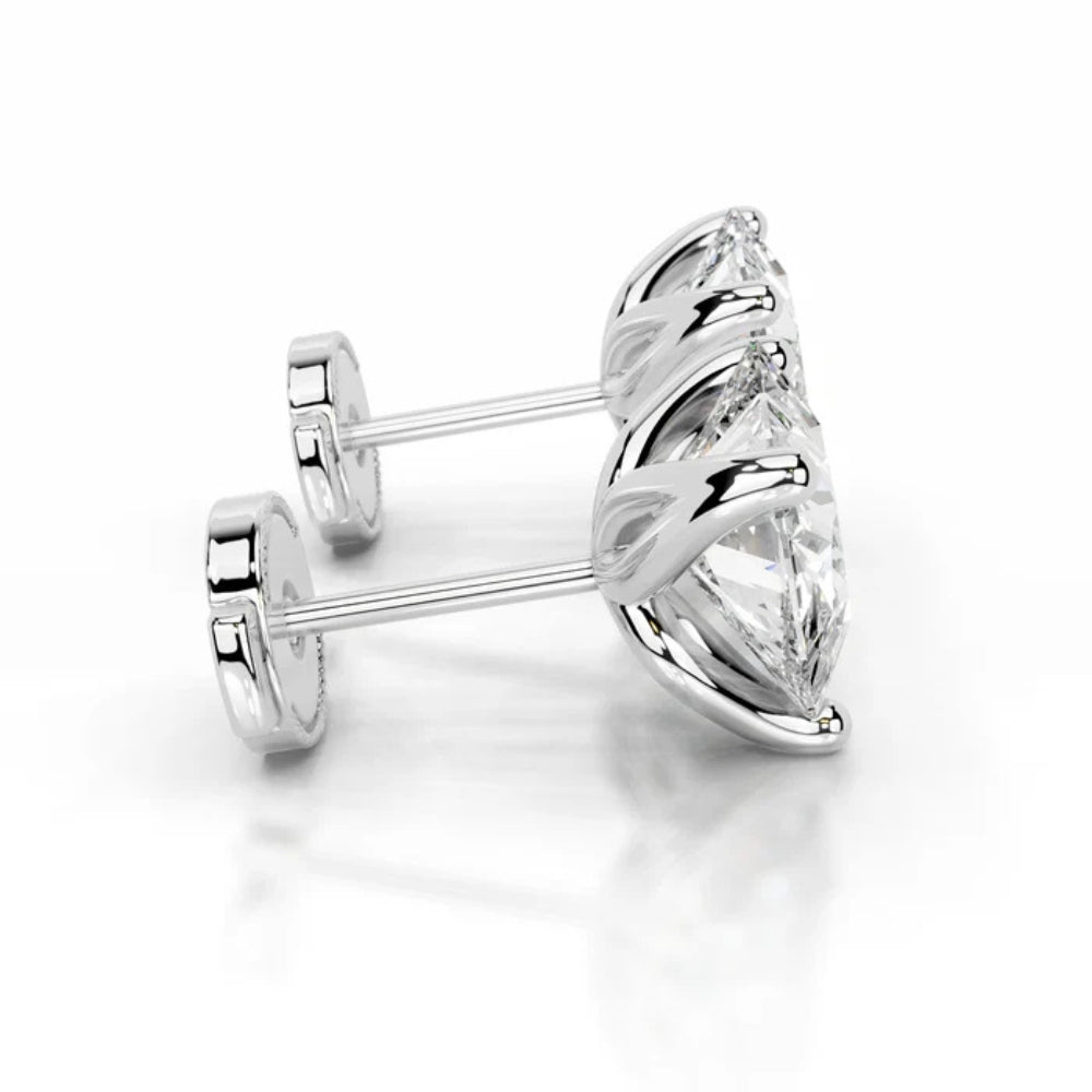 Heart Cut Moissanite Solitaire Women Earring