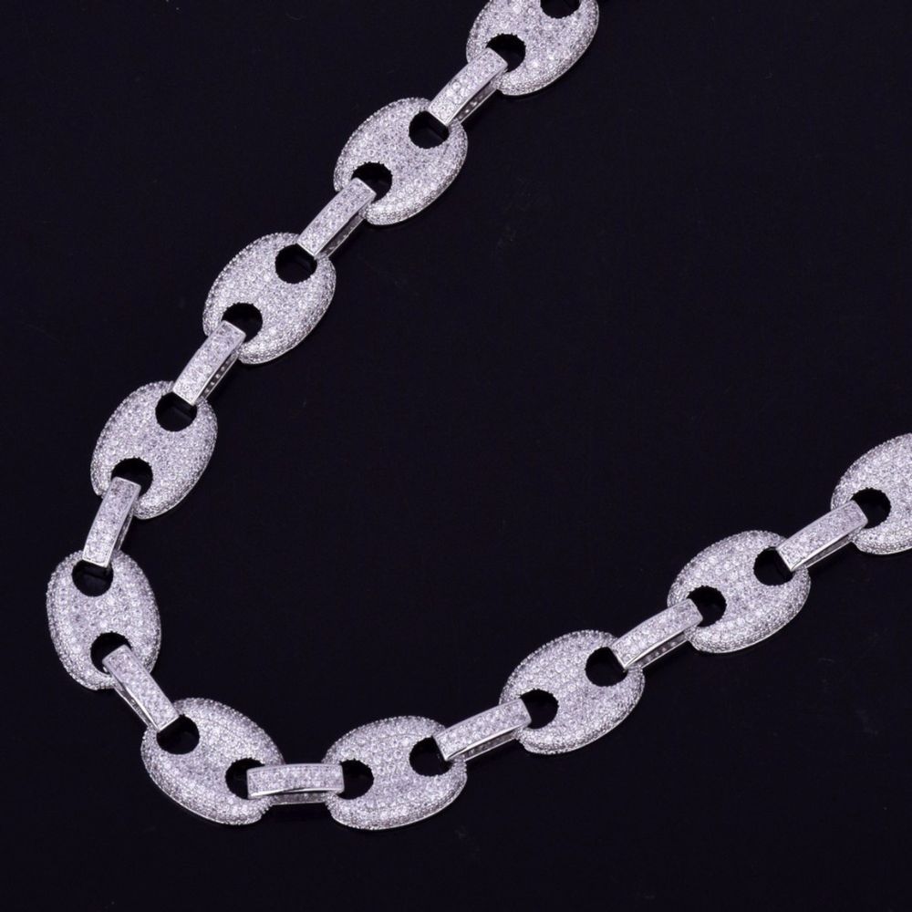 Round Cut G Link Iced Out Lab Grown Diamond Chain