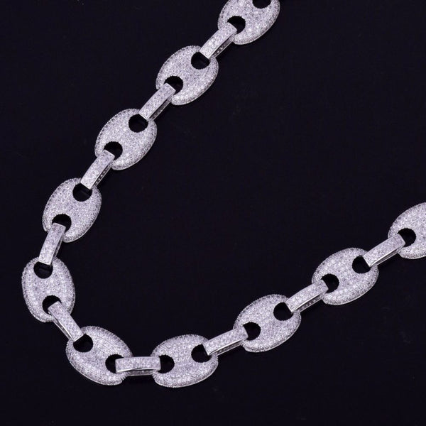 Round Cut G Link Iced Out Lab Grown Diamond Chain